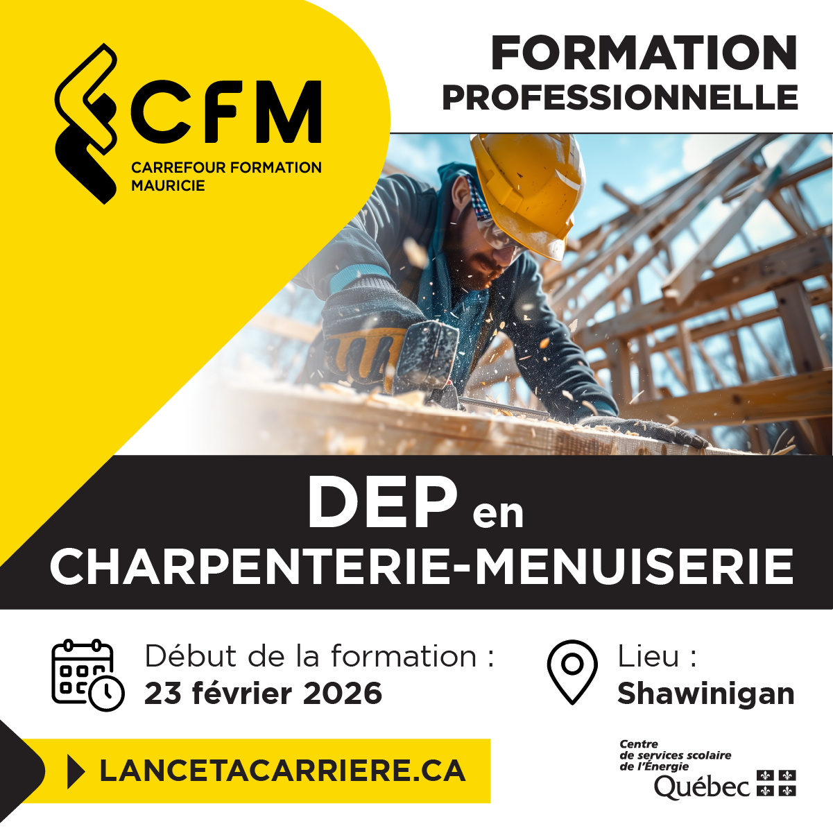 Charpenterie-menuiserie Une image présentant le programme